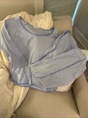 LAKE Pajamas striped long sleeve pajamas set, small